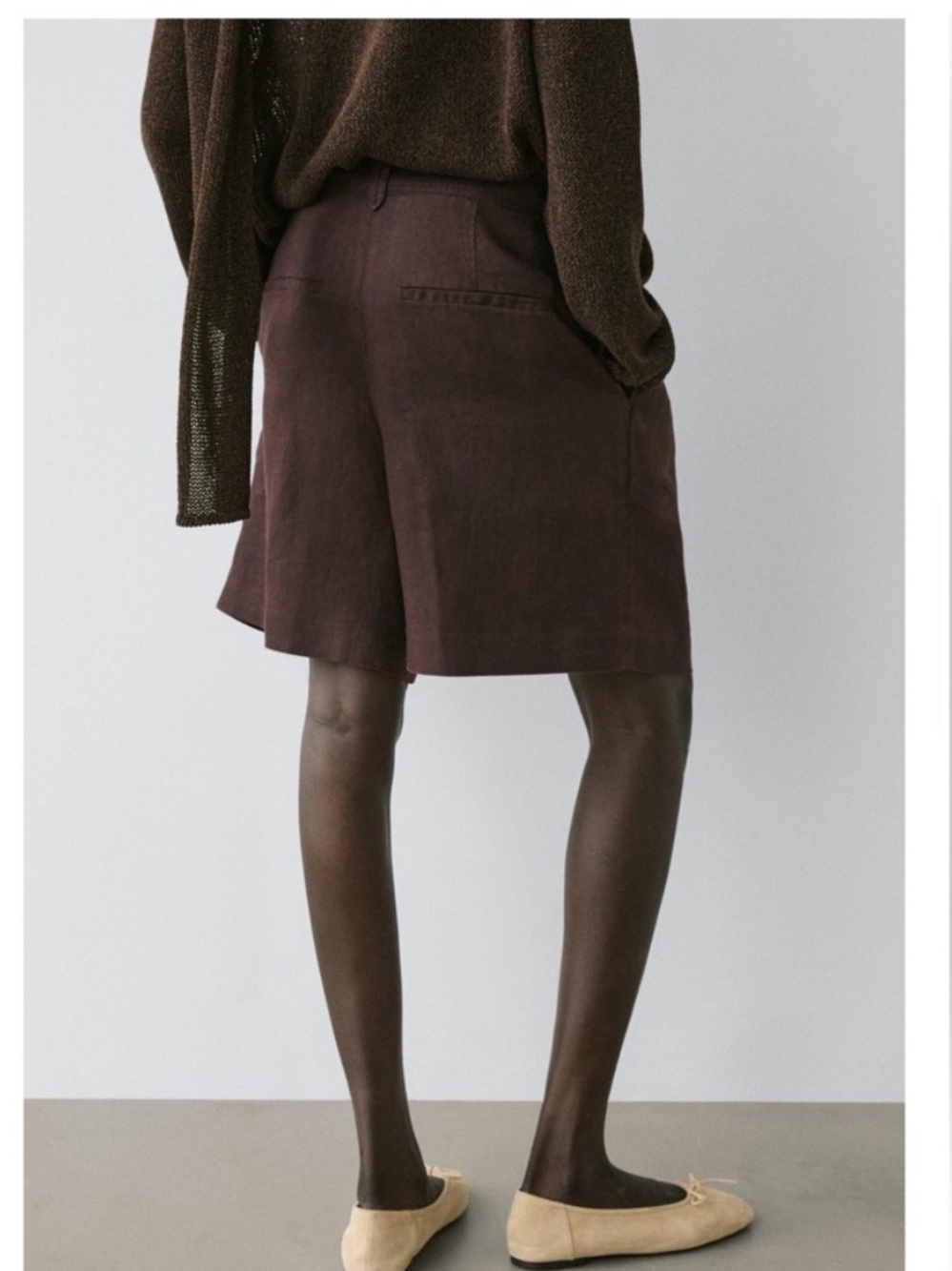 Massimo Dutti brown Bermuda Shorts NWT Size 8 / EUR 40 Current Season - Picture 3 of 16